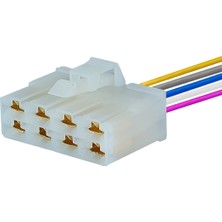 Soketsan İş Makina Soketi Beyaz 8 Pin Kablolu