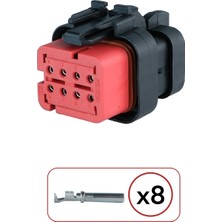TE/Amp Erkek Konnektör 8 Pin Kablosuz