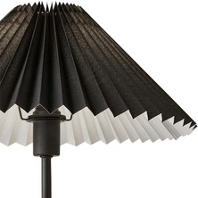 Homing Umbrella Pileli Kumaş Lambader Başlığı Siyah