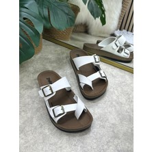 Imershoes Günlük Kadın Terlik Tek Parmak Arası Rahat Mantar Taban Tokalı Ayarlanabilir Sandalet 147 - 34162