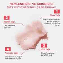 The Bath Factory Nemlendirici ve Arındırıcı Vücut Peelingi - Çilek Aromalı 300 gr