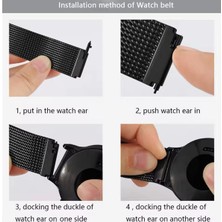 Xiaomi Watch 2-S3-S1-S1 Active-S1 Pro Ile Uyumlu (22MM) Mıknatıslı Metal Hasır Kordon