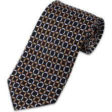 Hardal Desenli Ipek Kravat