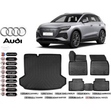Audi Q4 E-Tron 2025 Model Bagaj Havuzu Araca Özel Siyah Havuzlu Paspas Takımı Sett