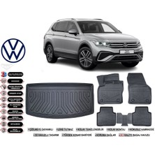Volkswagen Allspace 2022 Model 7 Koltuk Bagaj Havuzu Araca Özel Siyah Havuzlu Paspas Takımı Sett
