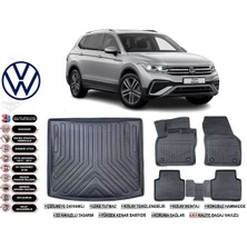 Volkswagen Allspace 2023 Model 5 Koltuk Bagaj Havuzu Araca Özel Siyah Havuzlu Paspas Takımı Sett