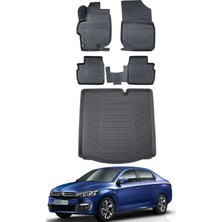 Citroen C-Elysee 2024 Model Bagaj Havuzu Araca Özel Siyah Paspas Takımı