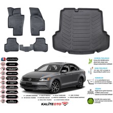 Volkswagen Jetta 2018 Model Cepli Esnek Bagaj Havuzu Araca Özel Siyah Paspas Takımı