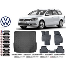 Volkswagen Passat B7 Variant 2014 Model Bagaj Havuzu Araca Özel Siyah Havuzlu Paspas Takımı Sett