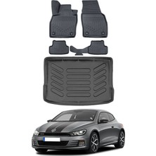 Volkswagen Scirocco 2014 Model Bagaj Havuzu Araca Özel Siyah Paspas Takımı