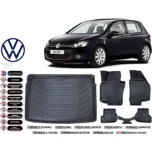 Volkswagen Golf 6 2009 Model Bagaj Havuzu Araca Özel Siyah Havuzlu Paspas Takımı Sett