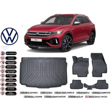 Volkswagen T-Roc 2024 Model Alt Bagaj Havuzu Araca Özel Siyah Havuzlu Paspas Takımı Sett