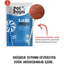 Pet Pops Kedi ve Köpekler İçin Ödül - Lolipop / Tavukciğer + Yabanmersini /  1,5gr * 5AD