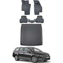 Volkswagen Passat B7 Variant 2014 Model Bagaj Havuzu Araca Özel Siyah Paspas Takımı