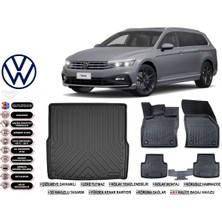 Volkswagen Passat B8 Stw 2020 Model Bagaj Havuzu Araca Özel Siyah Havuzlu Paspas Takımı Sett