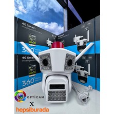 45AI 4g 4 Kamera 4+4+4 Mp Elektrikli Sim Kartlı Güvenlik Kamerası + 1.5 A Adaptör