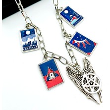 Melek Tarot Pentegram Charm Kolye