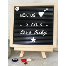 Fikir Store Fikirstore Ahşap Çerçeveli Özelleştirilebilir Mesaj Panosu Yazı Tahtası Seti