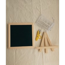 Fikir Store Fikirstore Ahşap Çerçeveli Özelleştirilebilir Mesaj Panosu Yazı Tahtası Seti