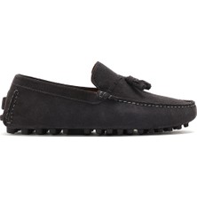 Derimod Erkek Gri Püsküllü Süet Deri Loafer 25SFD631510