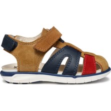 Geox Erkek Bebek Taba B S.delhi B. A - Wax. Lea + Suede Bantlı Sandalet B354LA0CL22C6146