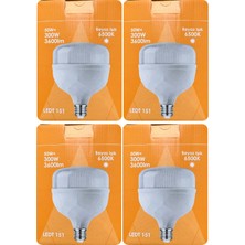 (4 adet) Osaka 50W (300W) Beyaz IŞIK E27 DUYLU (Kalın Duy) LED Torch Ampul