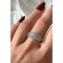 Premium Seri Neo Model Zirkon Taşlı Elips Tasarım Ayarlanabilir Kadın Yüzük