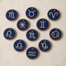 El Yapımı Seramik Burç Kolye - Ayarlanabilir 30 cm - Kişiye Özel Astroloji Takıları ( Oğlak)