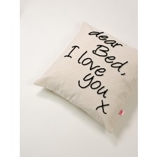 Dear Bed I Love You Punch Kırlent Kılıfı