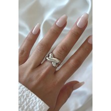 Premium Seri X Tasarım Cilalı Ayarlanabilir Kadın Yüzük