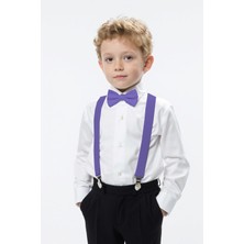 Çocuk Papyon  Pantolon Askı Takımı Gösteri Düğün Mezuniyet Doğum Günü Ayarlanabilir Askı Papyon Set