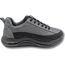 Cassia | Erkek Hakiki Deri Casual Ayakkabı - Füme - 42