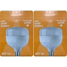 (2 adet) Osaka 60W (350W) Beyaz IŞIK E27 DUYLU (Kalın Duy) LED Torch Ampul