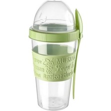 Kahvaltıda Hareketli Bardaklar,tahıl Veya Yulaf Ezmesi Kabı ile Take And Go Yoğurt Kupası 600 ml
