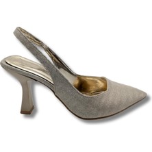 Ysabella | Arkası Açık Abiye Stiletto - Ysabella - Altın - 36