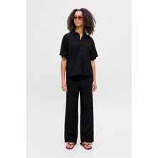 Jjxx Kadın Jxmıllıe Dantel Detaylı Elastik Bel Bantlı %100 Pamuk Pantolon 12271700 Siyah