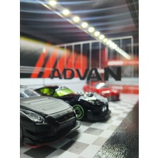 1:64 Ölçek Advan Temalı LED Işıklı Araç Modifiye Mağazası Maket/diorama