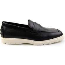 Bambi Siyah Leather Erkek Casual Ayakkabı E01087113103