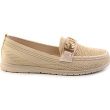Bambi Bej  Kadın Loafer Ayakkabı K01370100082