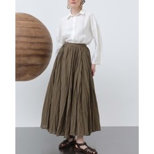 25Y20640 Etek Buruşuk Kumaş - Puane - 25Y20640 - Olive - 1