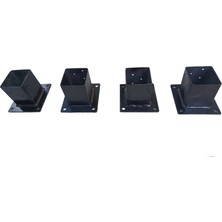 Mrc Kulübe Pergola Çardak 8 x 8 cm  Montaj Aparatı Seti Demir Bağlantı Çadır Tente Kamelya Garaj Bungalov Evi Metal Bracket Kiti Gölgelik Sera