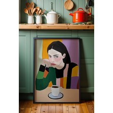 Mutfak Duvar Sanatı Ahşap Çerçeveli Mutfak Duvar Tablosu