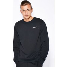 Nike Solo Swoosh Fleece Şardonlu Erkek Siyah Spor Sweatshrit