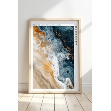 Artiera Deniz Köpüğü ve Kum Dokusuyla Akışkan Sanat Ahşap Duvar Tablosu