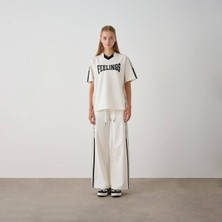 Loco Loco Kız Çocuk Feelıngs Baskılı Tişört ve Pantolon Takım