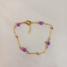 Crystal Atelier İnci Bileklik, İncili Bileklik, Altın Kaplama İnci Sıra Bileklik, Barok İnci Bileklik, Kadın İnci Bileklik, Zarif İnci Detay Bileklik, Altın Kaplama İnci Modeli Tasarım Bileklik, Zincir Bileklik