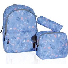 Flamingo Desenli Kız Çocuk 3 Lü Ilkokul Çantası