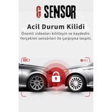 Teknotopia 4K UHD 3 Kanallı Araç Içi Kamera Wifi Bağlantılı Park Izleme App Kontrol Gps Takibi Gece Görüşü Ön ve Arka Kamera 7/24 Kayıt