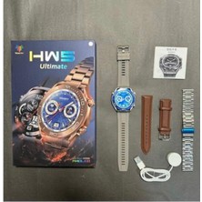 Holatec Hw5 Ultimate Süper Amoled 1.52 Inc 3 Kordon Deri Silikon Metal  Nabız Ölçer Sayısız Özellik