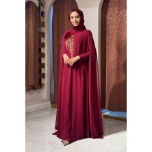 Whıte Corner Abiye 3185 Bordo